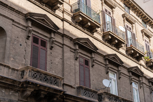 A building with a lot of windows and balconies