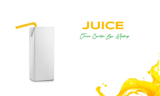 istock Juice Box Package with Straw Mockup on Isolated Background 2148518311