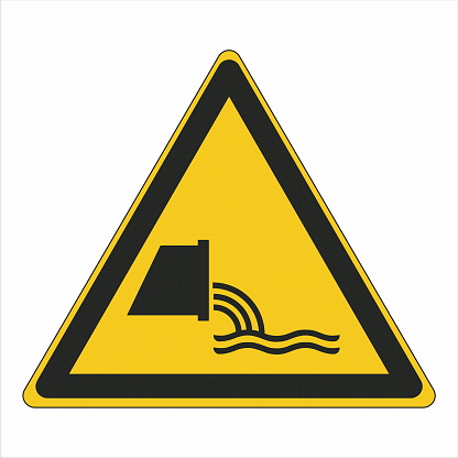 ISO 7010 Safety Warning Sign Marking Label Standards Sewage effluent outfall