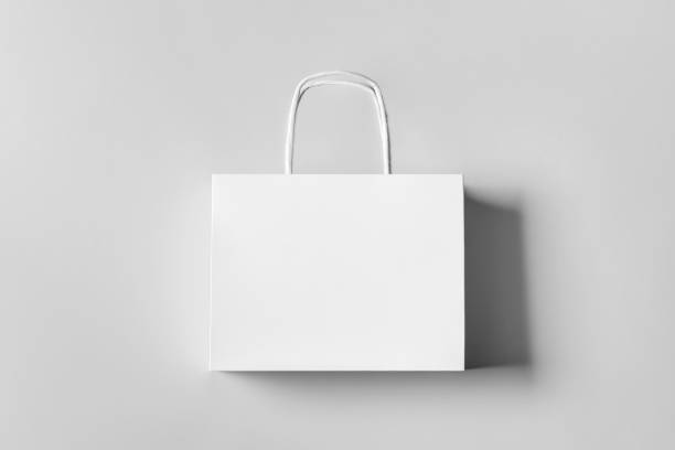 istock Blank white paper bag, shopping bag 2148521838