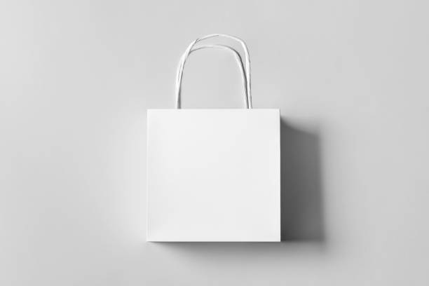 istock Blank white paper bag, shopping bag 2148521839