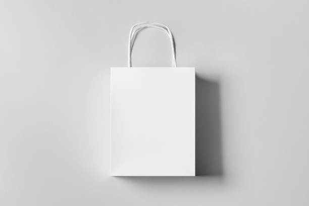 istock Blank white paper bag, shopping bag 2148521885