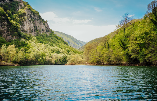 Matka Canyon and Matka Lake, located west of central Skopje, North Macedonia