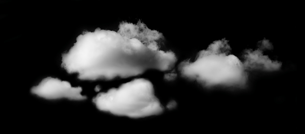 White fluffy clouds isolated,Abstract Soft Single fog or haze, illustrati of nature elements for landscape design