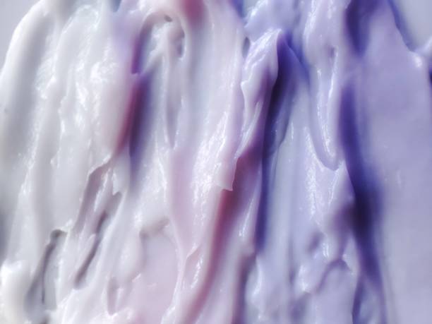 istock Texture of cream. Creamy swatch 2148526024