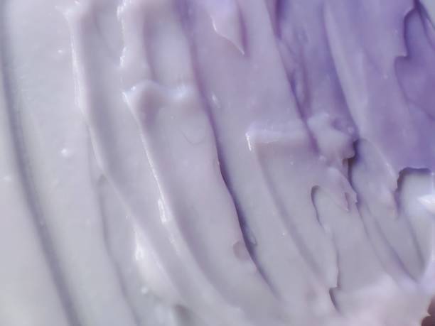 istock Texture of cream. Creamy swatch 2148526026