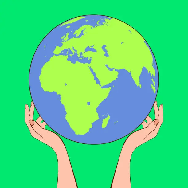 Vector illustration of International Earth Day. Eco concept.