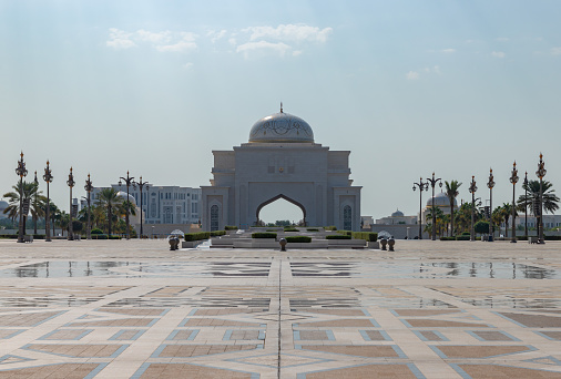 A picture of the Qasr Al Watan gateway.