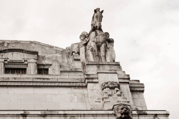 Central railway station, Stazione Centrale in Milan, Italy
