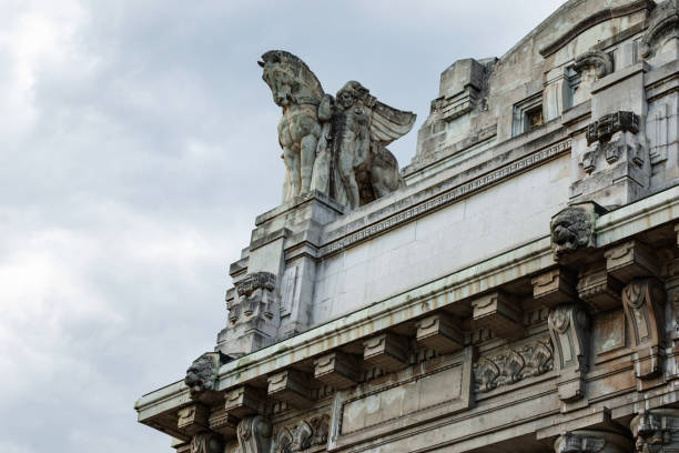Central railway station, Stazione Centrale in Milan, Italy