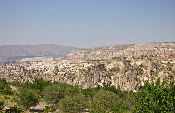 View of Cappadocia in summer time with Nazar and pitcher