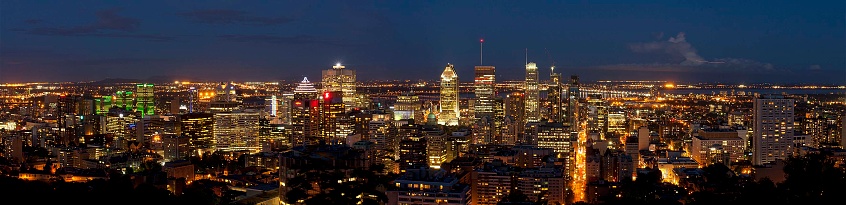 Montreal at night, view from Mount Royal