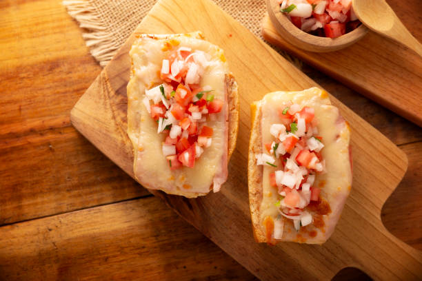 istock Homemade Molletes Mexico Topview 2148532534