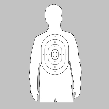Body Rig Shooting Target Human Target Body Silhouette For Shoot Training Stock Illustration ...
