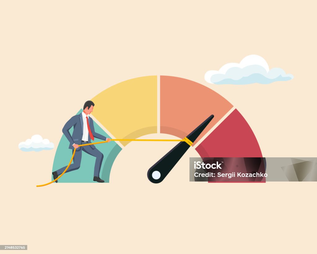 Reduce Risk Level Or Decrease Stress Anxiety Meter Lower Danger ...