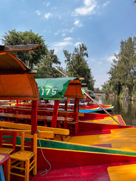 istock Brightly Colored boats in Xochimilco, Mexico City 2148532832