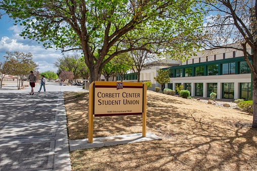 Corbett Canter Student Union building on the New Mexico State University campus in Las Cruces NM