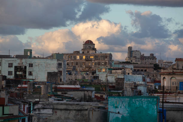 istock Roof tops at sunset 2148537352