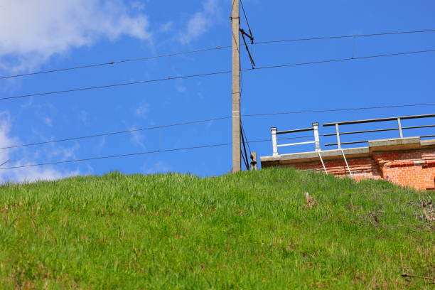 Electric lines and sky