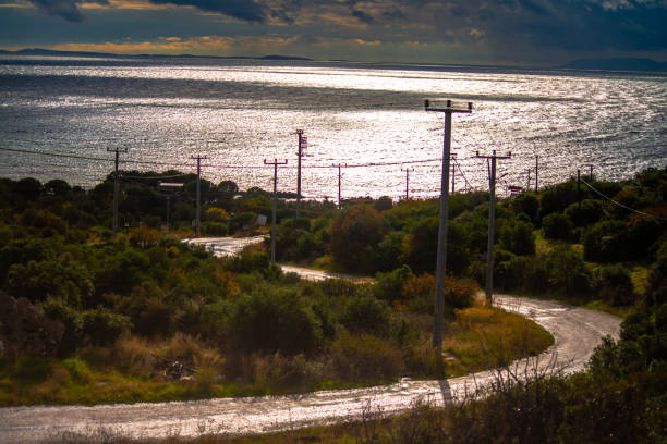 Embarking on a coastal journey: A road leading to the sea, promising an adventurous exploration of nature's beauty where the road meets the waves