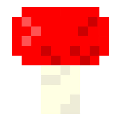 Mushroom for 8-bit games. Vector icon in pixel art style