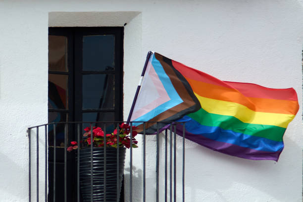 istock The rainbow flag flies gracefully 2148540777
