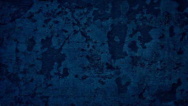 istock Blue dark cement wall in retro concept. Old concrete background for wallpaper or graphic design. Blank plaster texture in vintage style. 2148541914