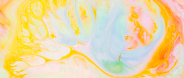 istock Fluid Art Texture with Swirling Forms, Abstract Colorful Background 2148542898