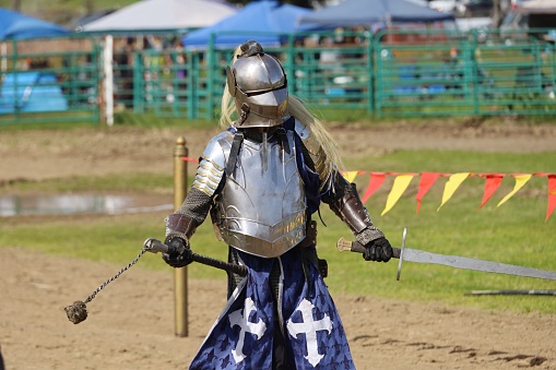 Knights in shining armour do battle