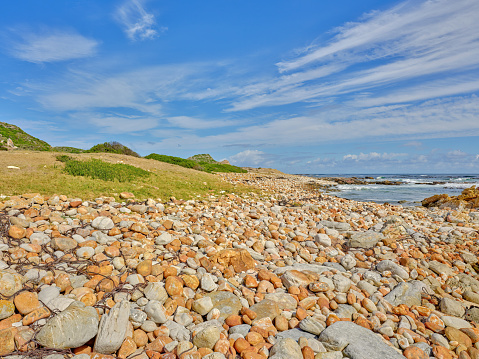 A rocky coastline in the Cape Province, South Africa