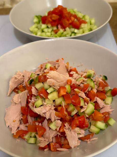 istock Tuna salad with tomatoes and cucumber 2148548163