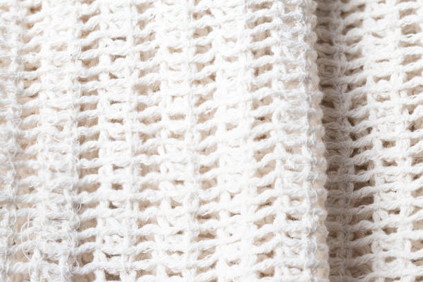 istock White crochet texture close up.Cotton mesh fabric for clothing 2148548761