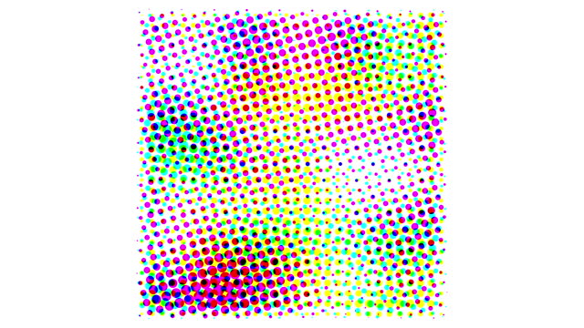 Multi colored square half tone pattern