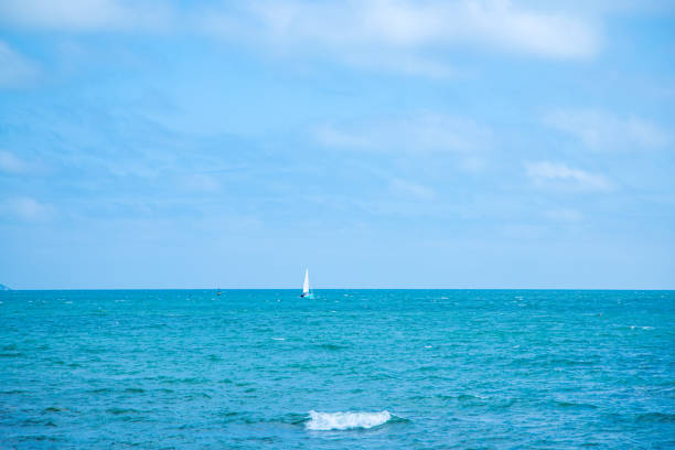 Dublin, Ireland - seaside under blue sky and white clouds