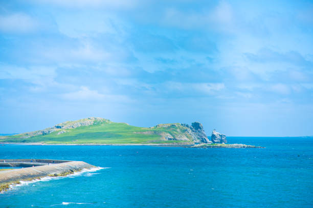 Dublin, Ireland - seaside under blue sky and white clouds