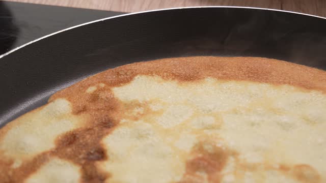 Close-up of pancake surface.