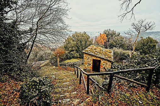 The hilltop village of Monticchiello, Tuscany, Italy