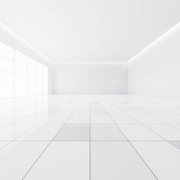 istock 3d rendering of empty room and tile floor for background. 2148559420