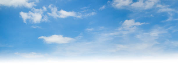 sky cloud blue background paronama web cloudy summer winter season day, light beauty horizon spring brigth gradient calm abstract backdrop air nature view wallpaper landscape cyan color environment. - bedeckter-himmel stock-fotos und bilder