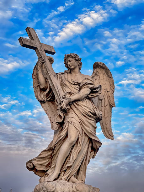istock Angel With Cross In Rome 2148561313