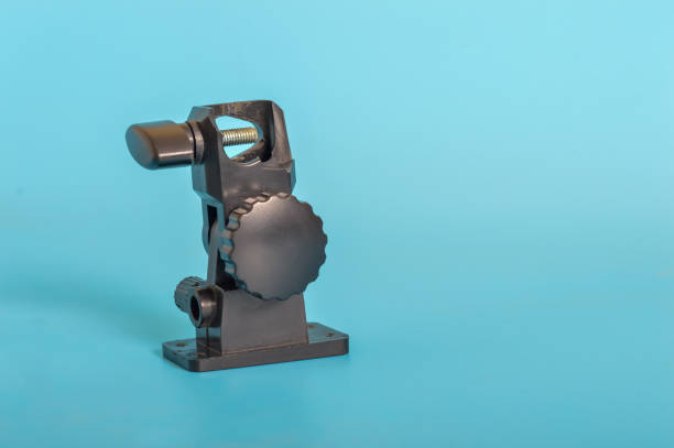 istock The damaged plastic-cracked strobe light bracket swivel holder, originally intended for securely holding the light strobe 2148563393