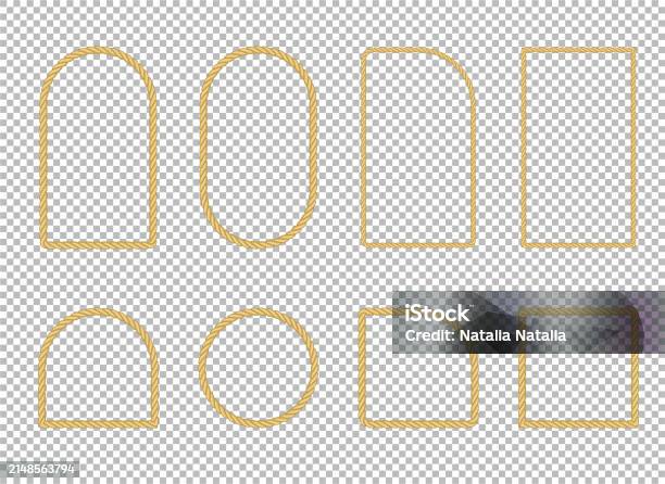Transparent Rope Picture Frame Linear Rope Frame For Decorative Design Collection Of Photo Frames ...