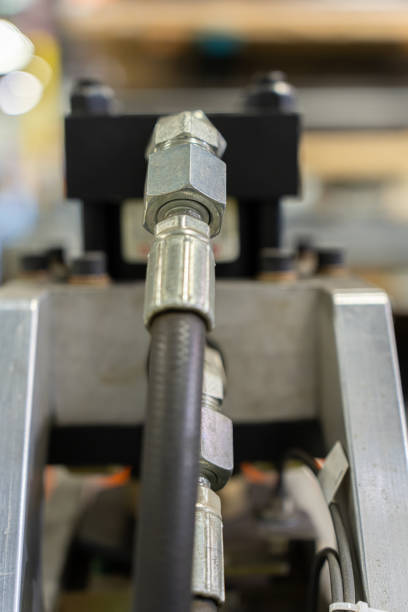 istock Pipe and hoses on industrial manufaturing equipment. 2148567502