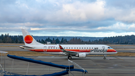 Alaska Airlines / Horizon Air Embraer ERJ in the retro 