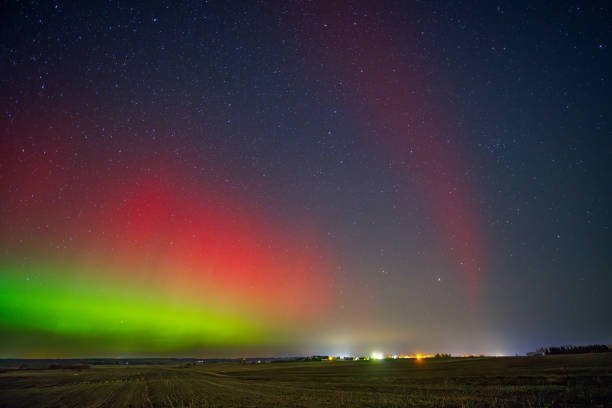 SAR arc - a phenomenon known as Stable Auroral Red arc. Panoramic photo.