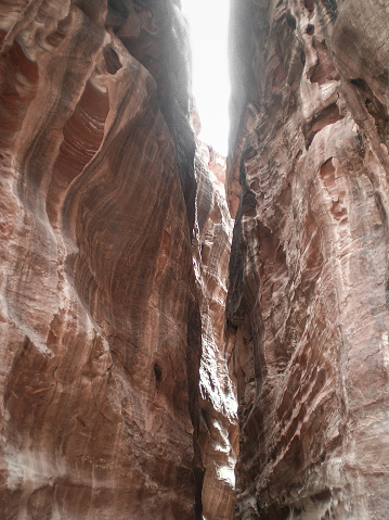 Incredible  beauty of mountains at the Petra Historic Reserve near Wadi Musa city which contains the Petra in Jordan