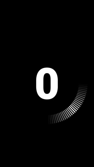 Simple animation showing a  3 times countdown timer on a black background