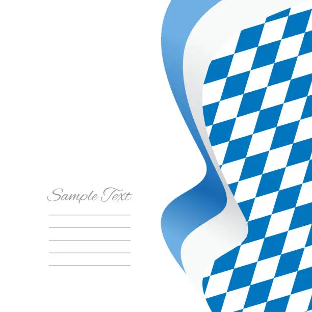 Vector illustration of Bavaria right flag ribbon vector