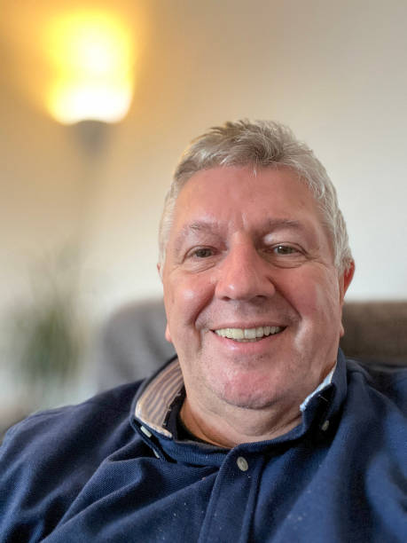 istock Senior Caucasian man selfie indoors 2148575324