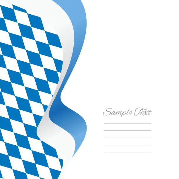 Vector illustration of Bavaria left flag ribbon vector